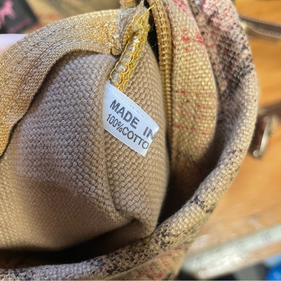 FREDD & BASHA Elephant Art Multi Canvas & Leather Crossbody Messenger Bag - Picture 11 of 14